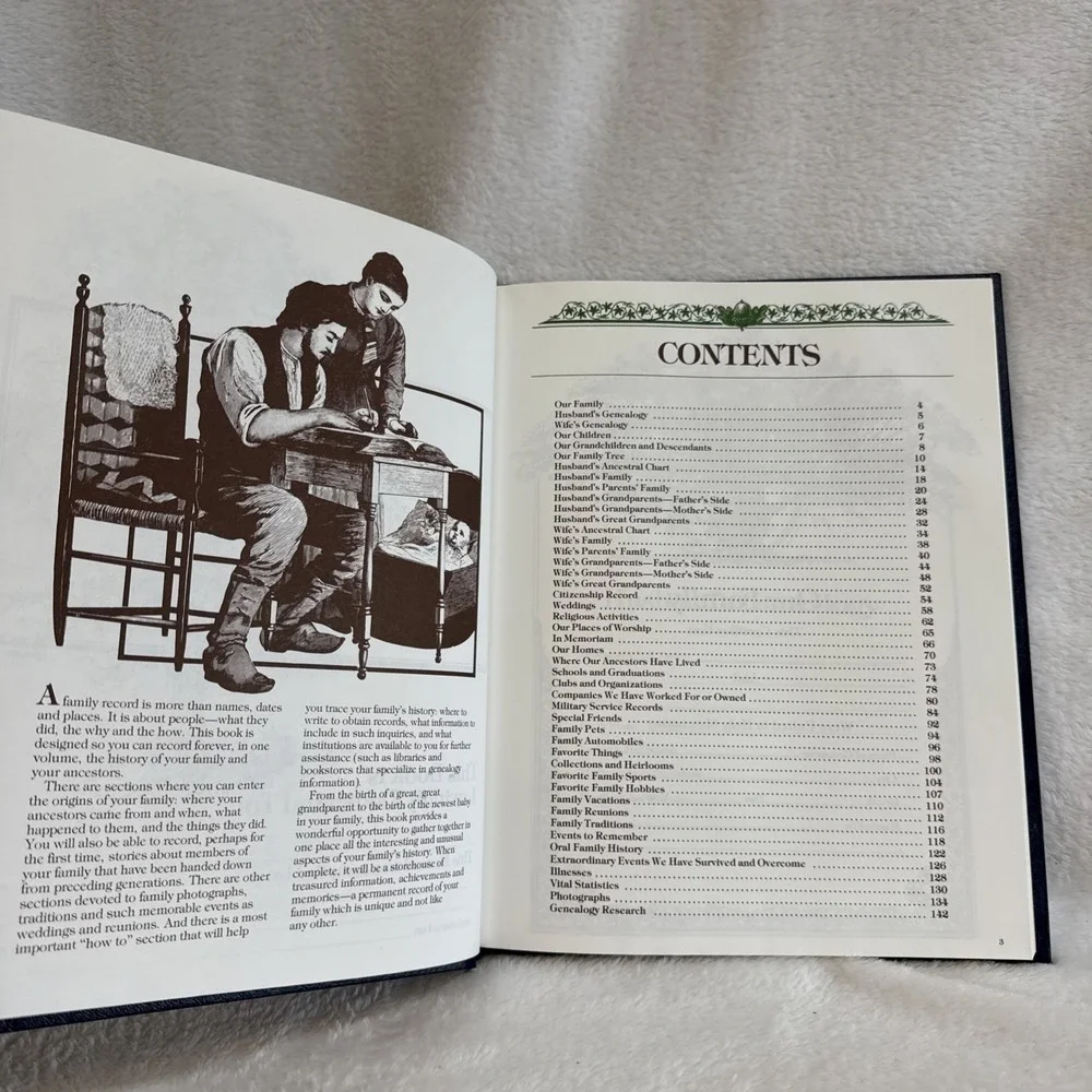 Our Family Tree A History of‎ Our Family Hardcover Genealogy Record Book 1977